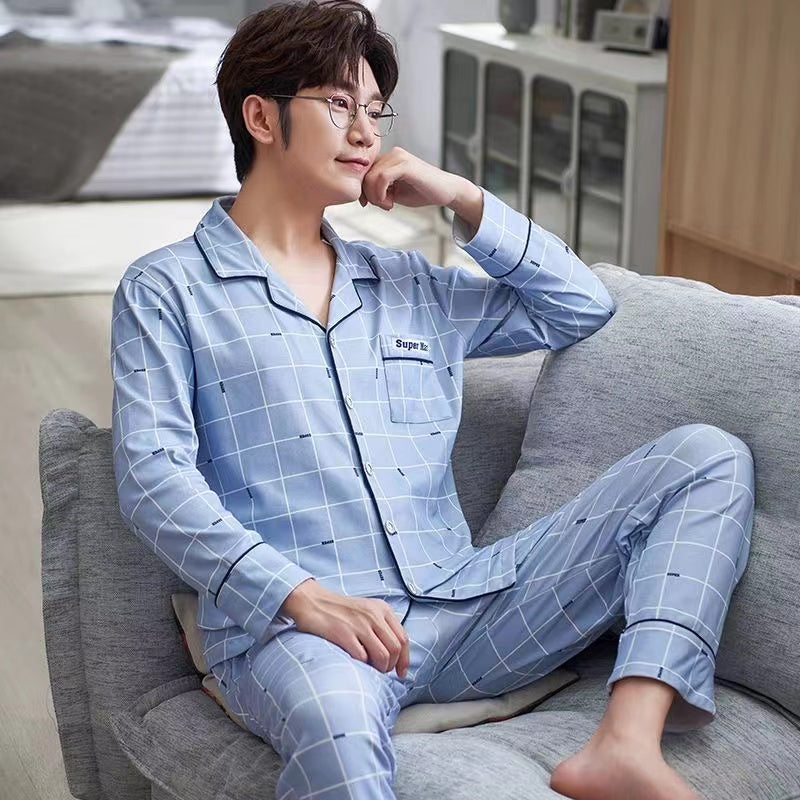 Summer plus-size men's pajama light set
