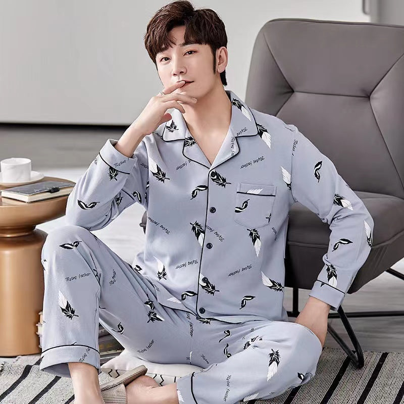 Summer plus-size men's pajama light set