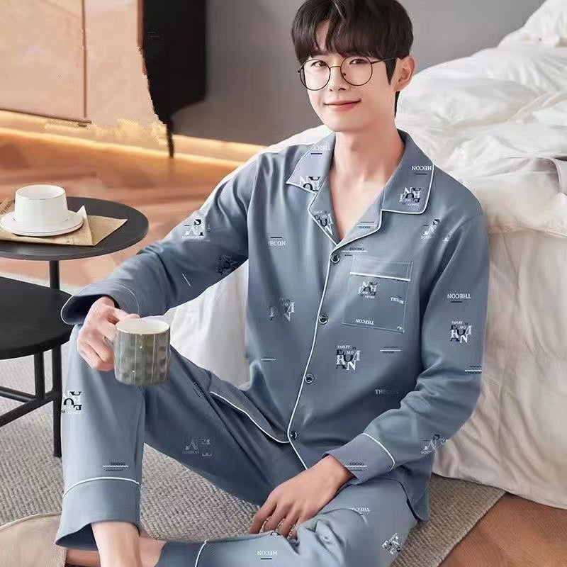Summer plus-size men's pajama light set